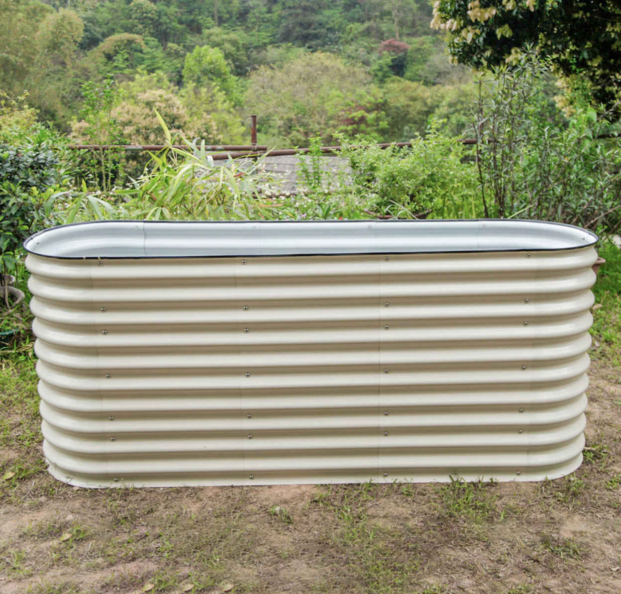 32&#39;&#39; Tall 6-In-1 VEGRU Metal Modular Corrugated Raised Garden Bed Kit 6.5&#39;x2&#39;