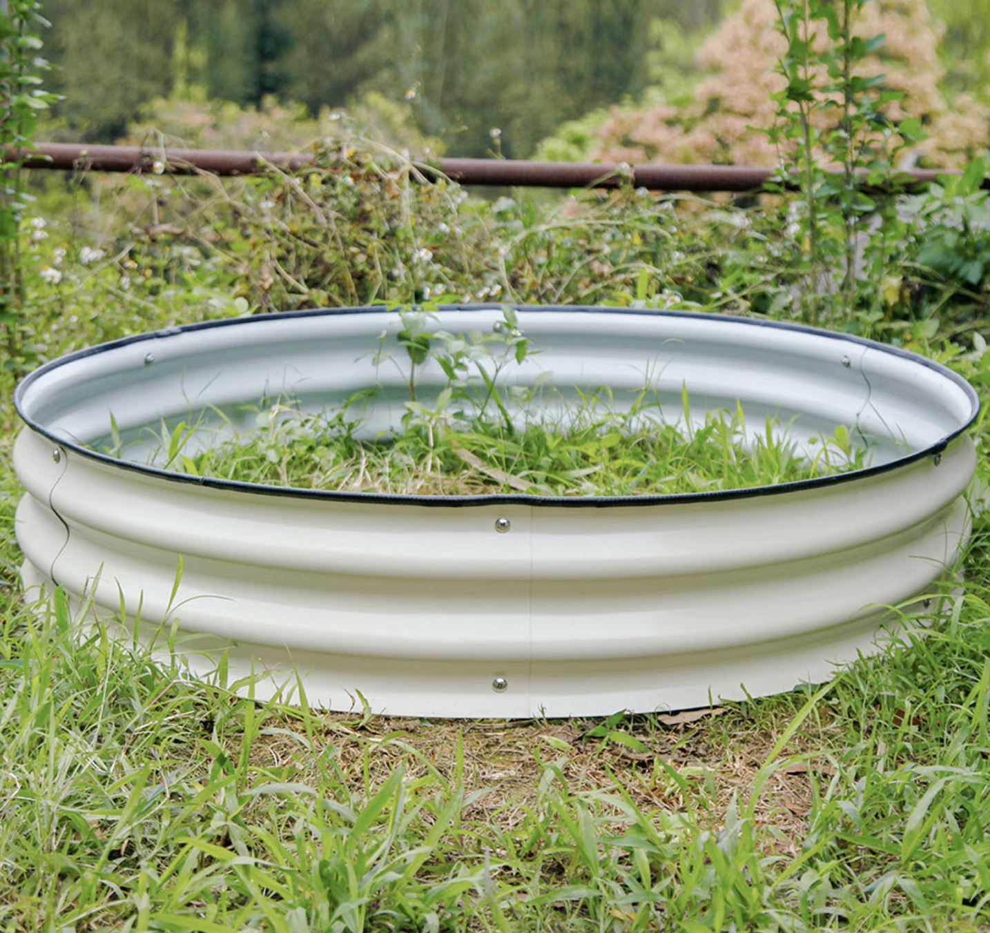 8&#39;&#39; Tall 42&#39;&#39; VEGRU Round Metal Modular Corrugated Raised Garden Bed Kit