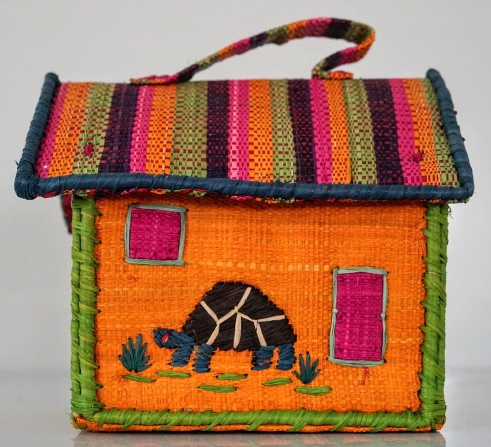 House with Turtle African Bag