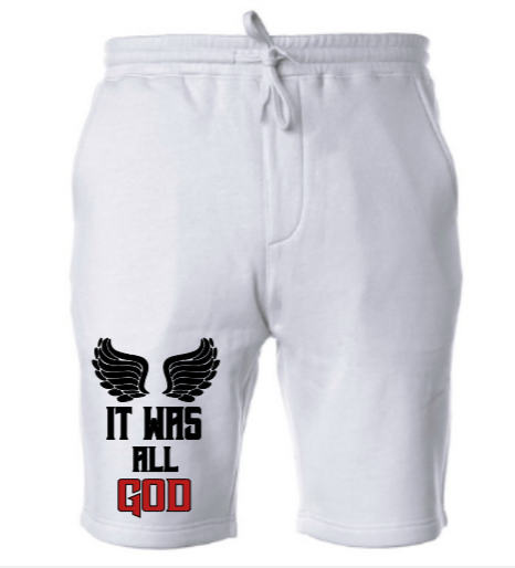 IT WAS ALL GOD FLEECE SHORTS