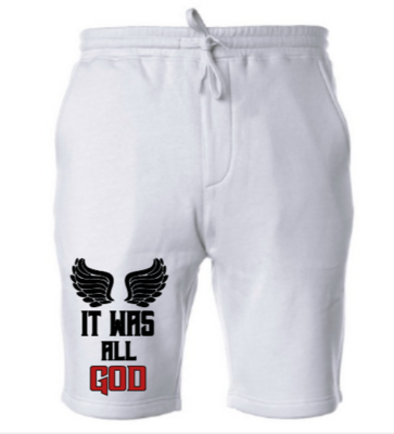 IT WAS ALL GOD FLEECE SHORTS