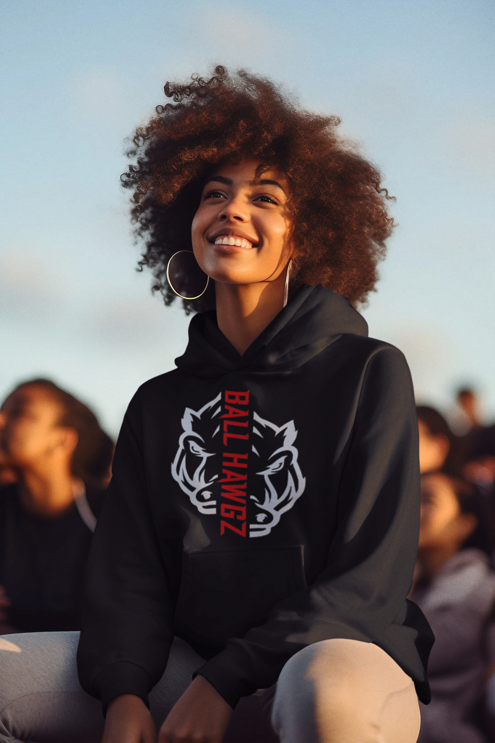 BALL HAWGZ &quot;SPLIT FACE&quot; HOODIE
