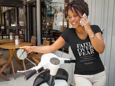 Faith Over Fear V-neck