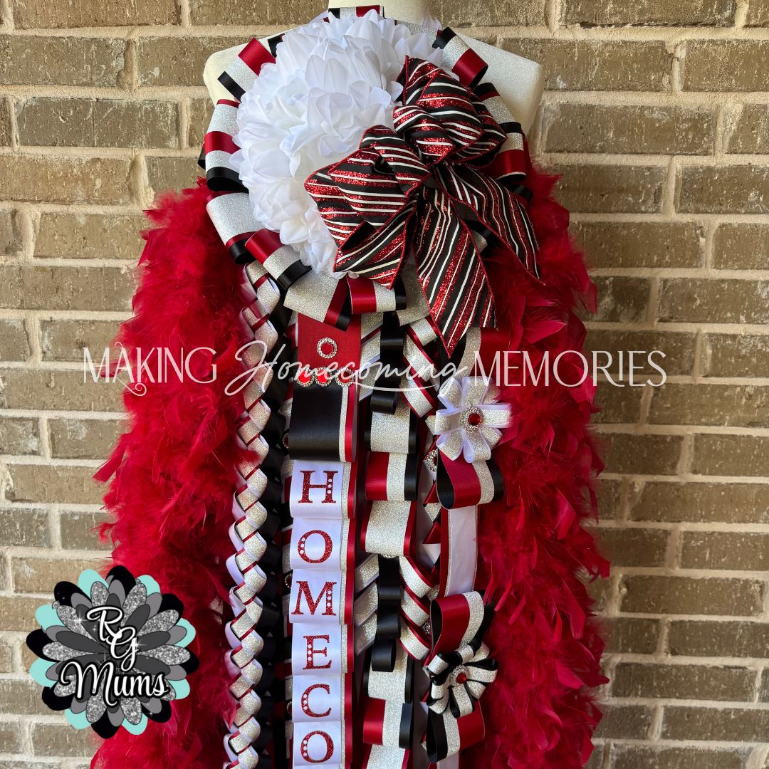 RG Designer Deluxe 9.5&quot; Mum - Red, Black and White