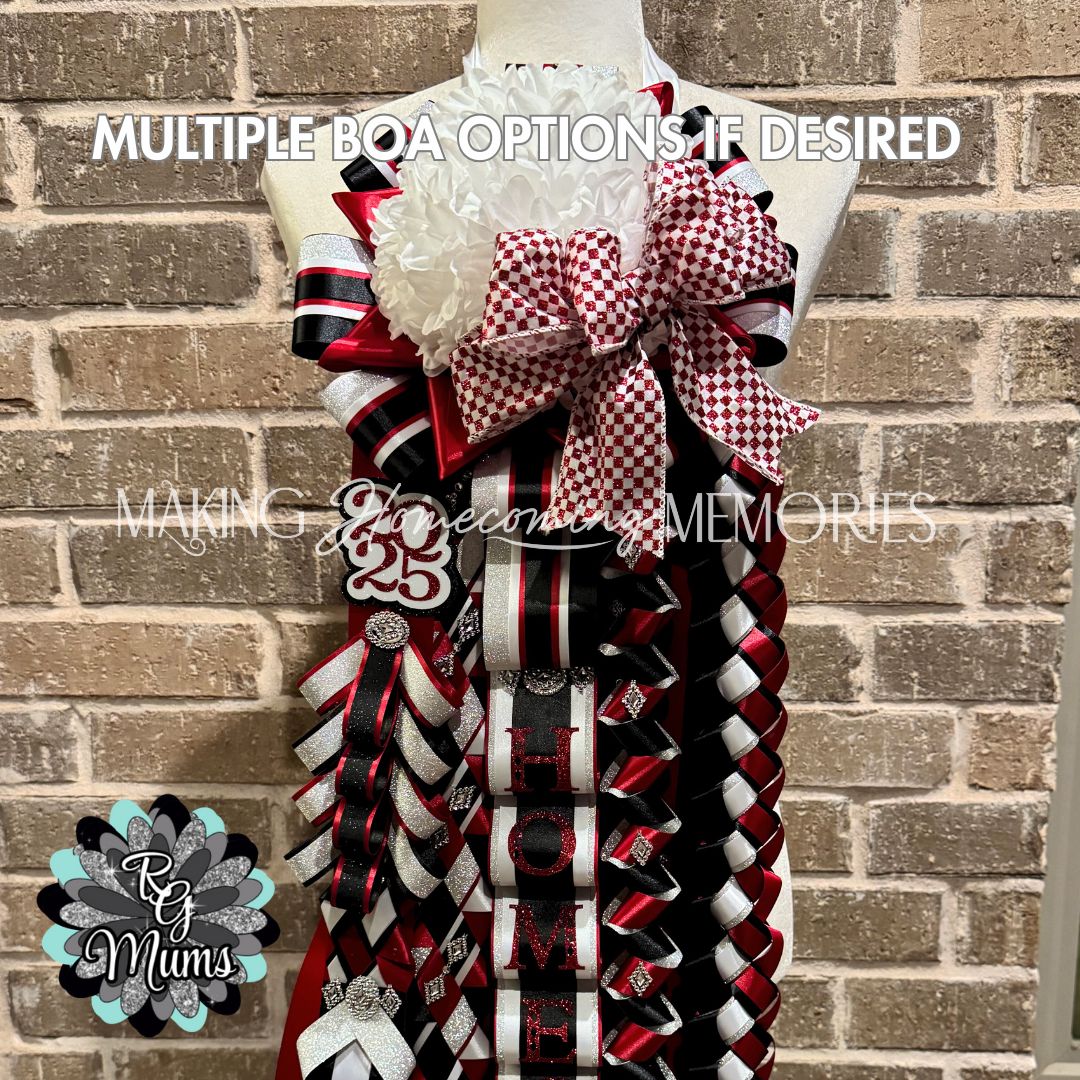 RG Designer Traditional 7.5&quot; Mum - Red, Black and White