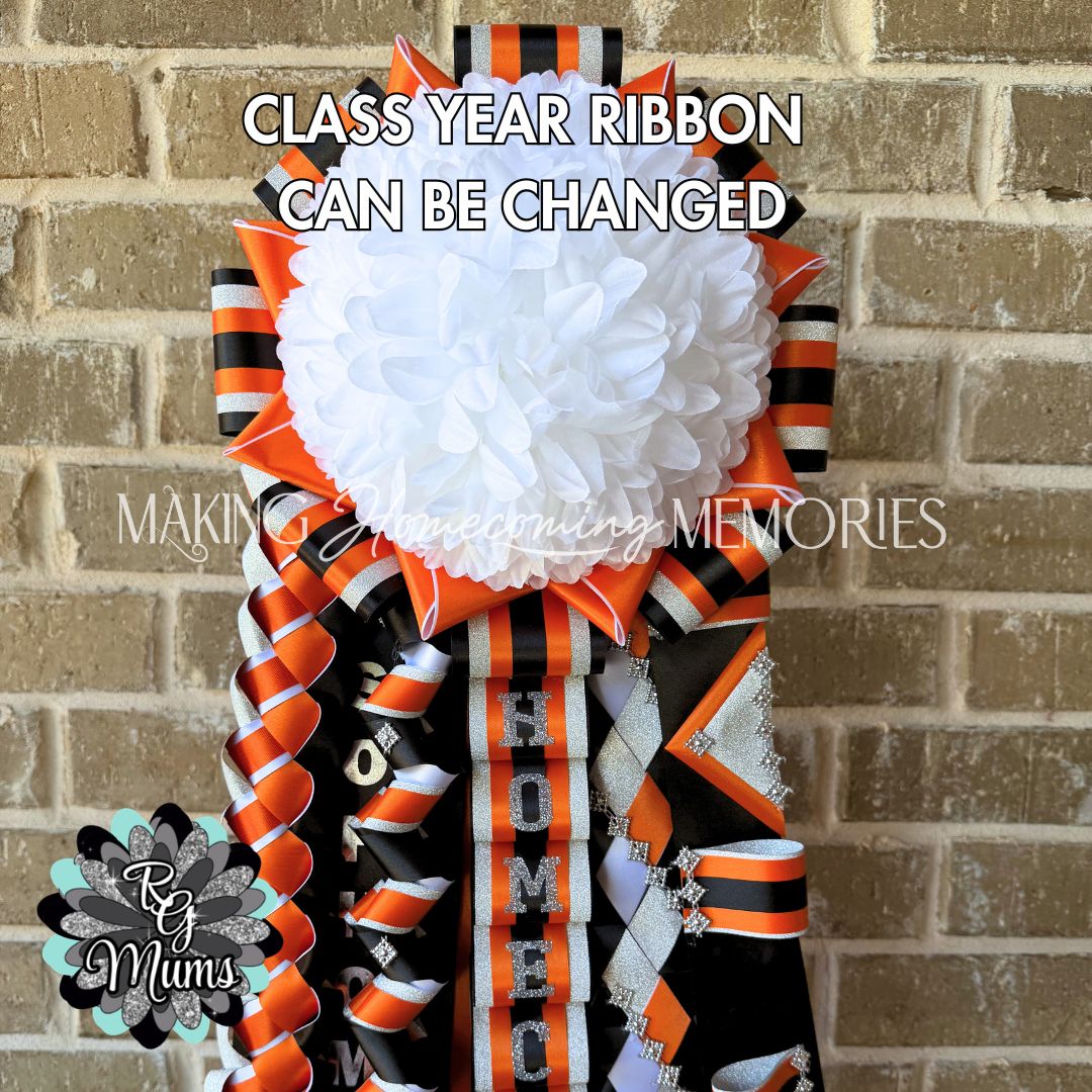 RG Designer Series Deluxe Garter - Orange, Black and White