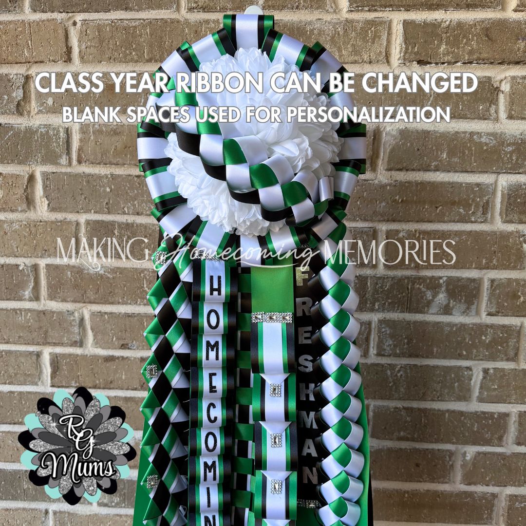 RG Designer Series Traditional Garter -Green, Black &amp; White