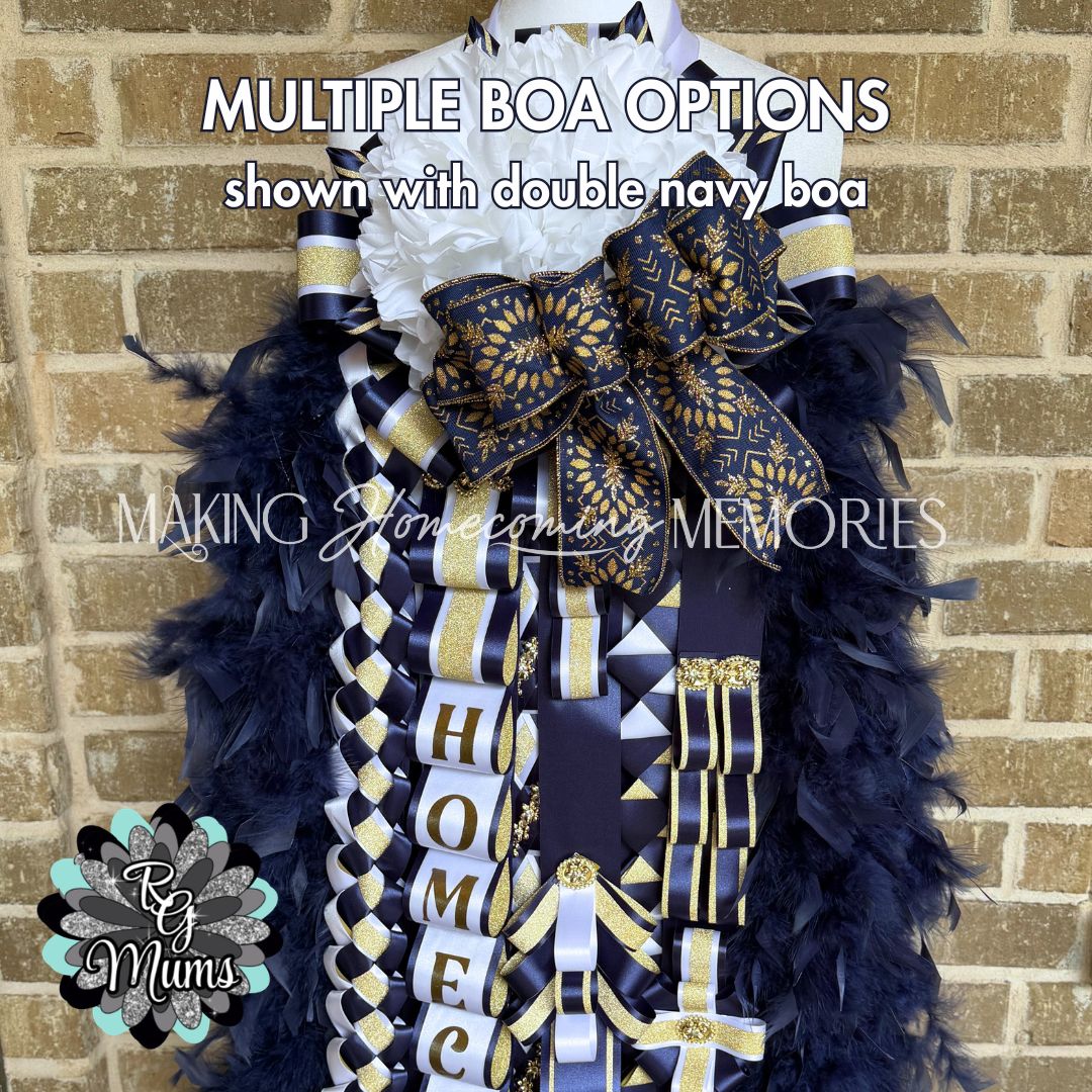 RG Designer Series Single 7.5" Deluxe Mum - Navy, Gold &amp; White