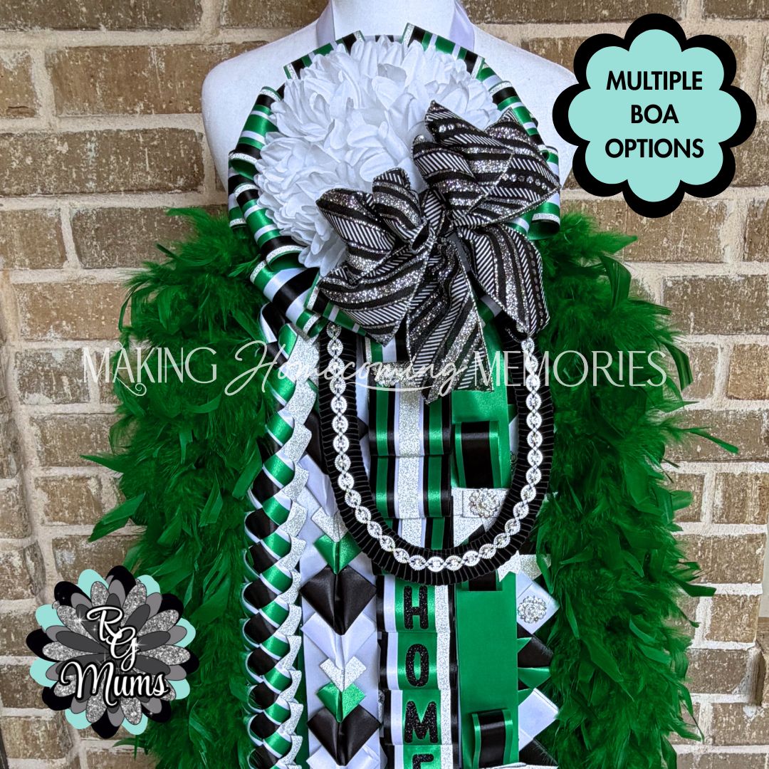 RG Designer Series Single 7.5" Deluxe Mum - Green, Black &amp; White