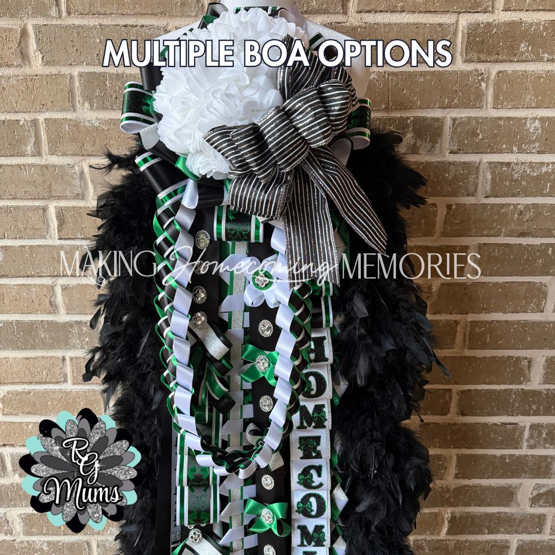 RG Designer Series Single 9.5" Deluxe Mum - Green, Black &amp; White