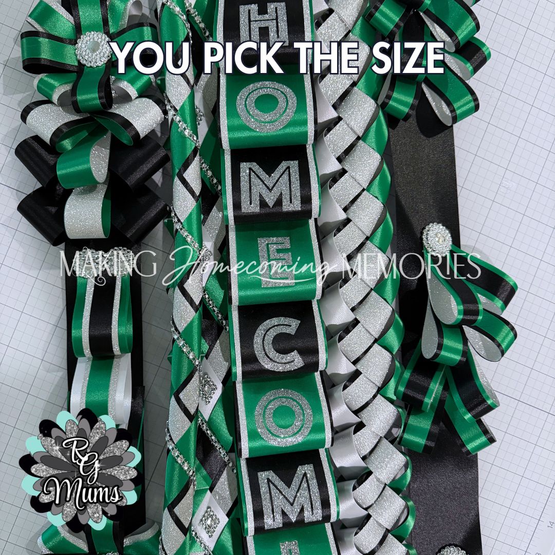 RG Designer Series Deluxe Mum - You Pick the Size - Green, Black &amp; White