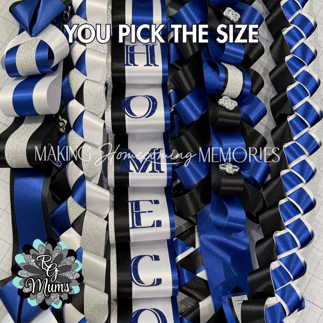 RG Designer Series Deluxe Mum - You Pick the Size - Royal, Black &amp; White