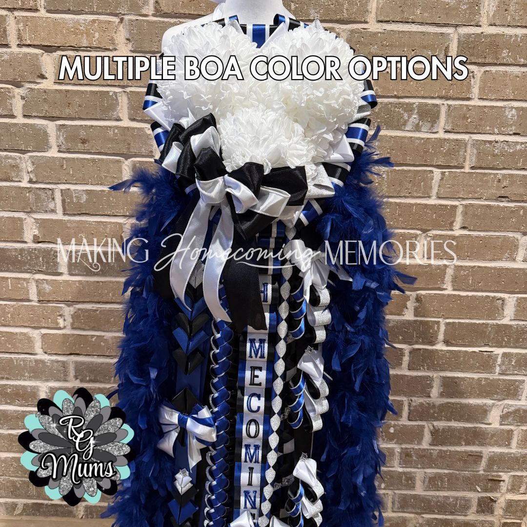 RG Designer Series Triple Heart 7.5" Deluxe Mum - Royal, Black &amp; White