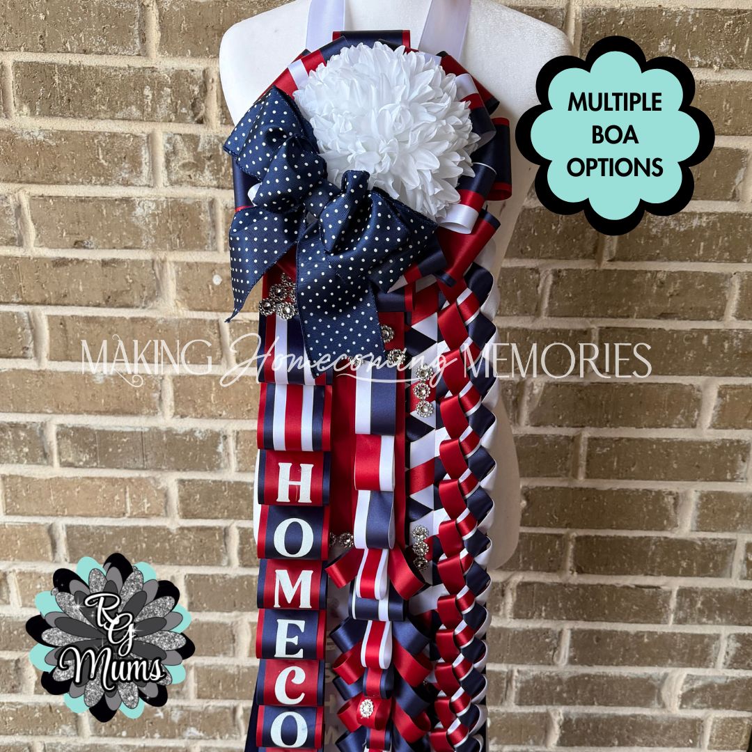 RG Designer Series Traditional Mum - Navy, Red &amp; White