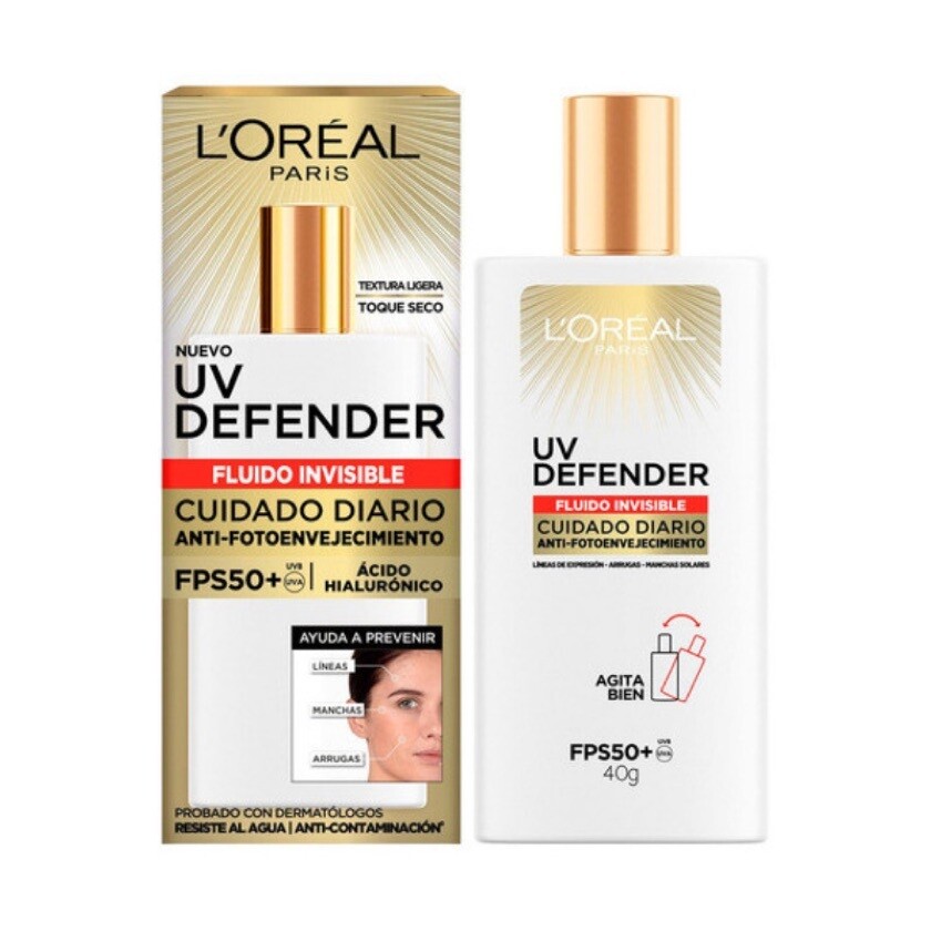 UV Defender Fluido Invisible. Fps 50+ L’Oréal