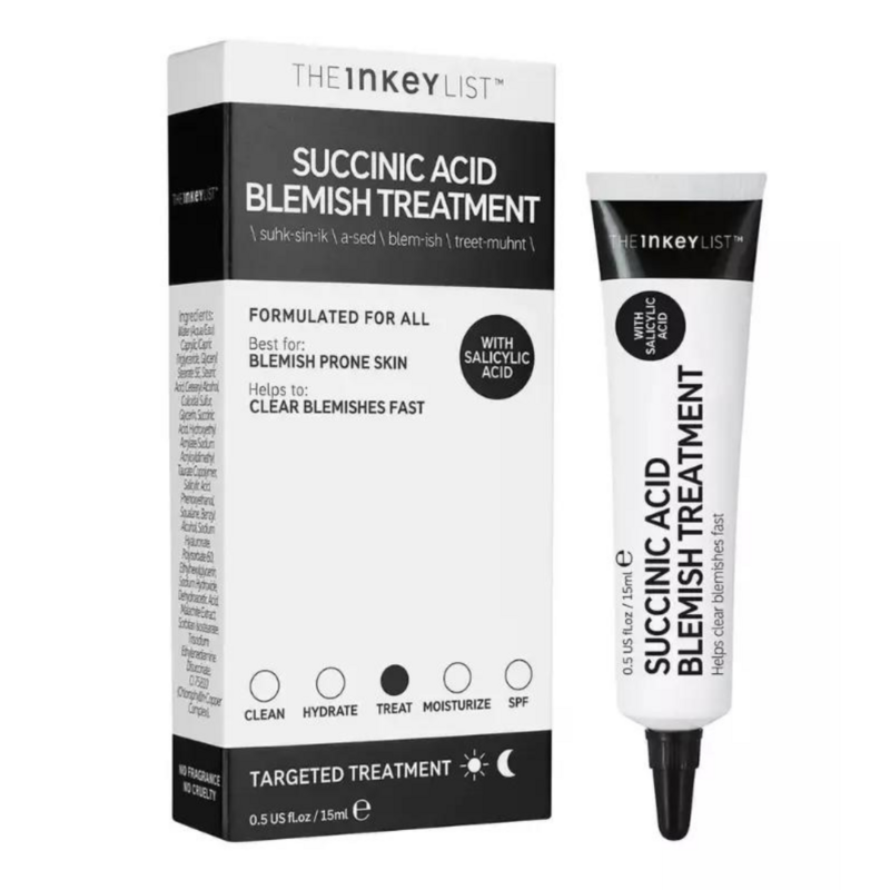 Tratamiento intensivo anti imperfecciones con ácido succínico. The Inkey List