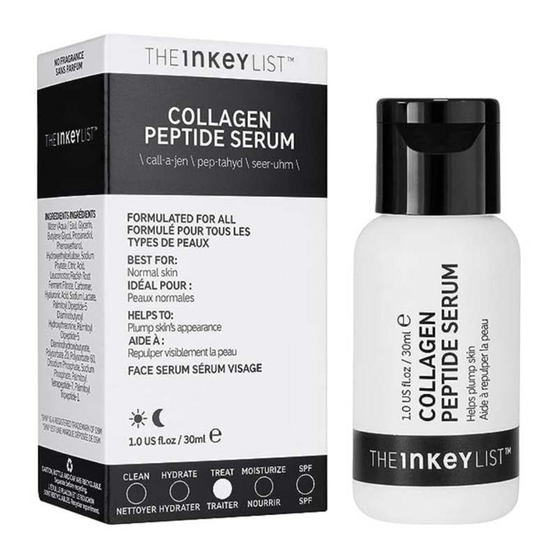 Suero potenciador anti edad de collageno y peptidos. The Inkey List