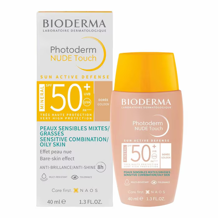 Bioderma Photoderm Nude Touch Spf50+ Con color, TONOS: Dorado (golden)