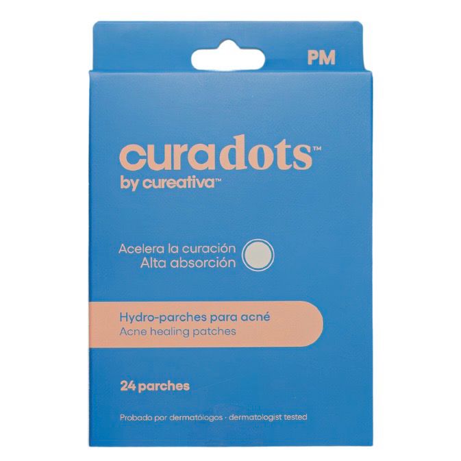 Parches absorventes de noche PM para acné. Cureativa