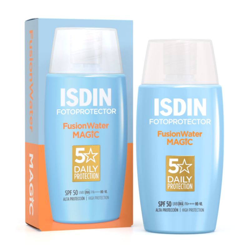 Fusion Water Magic Protector Solar Facial SPF50+ Sin Color Ultra Ligero. ISDIN