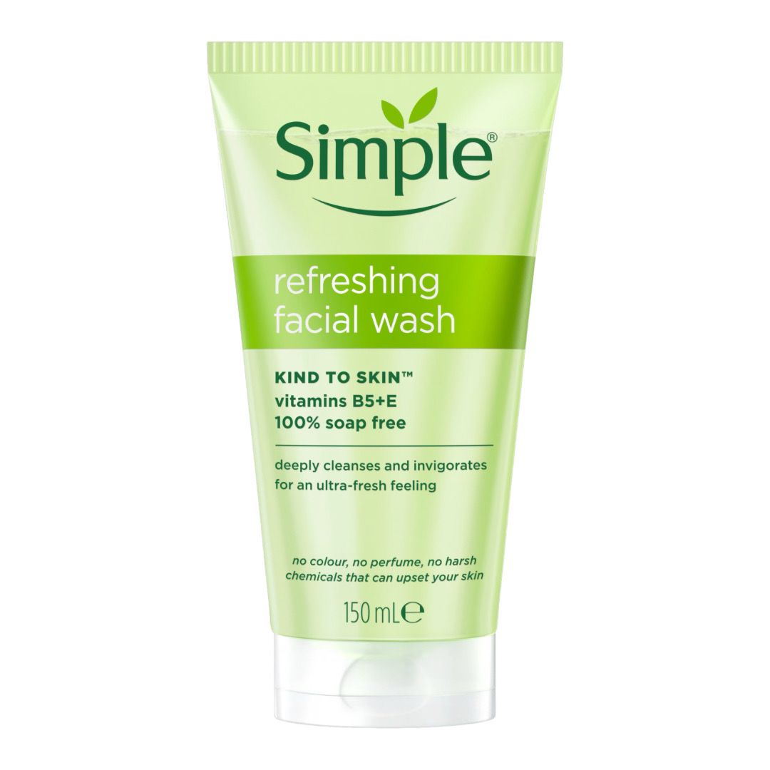 Gel limpiador facial refrescante, suave e hidratante. SIMPLE