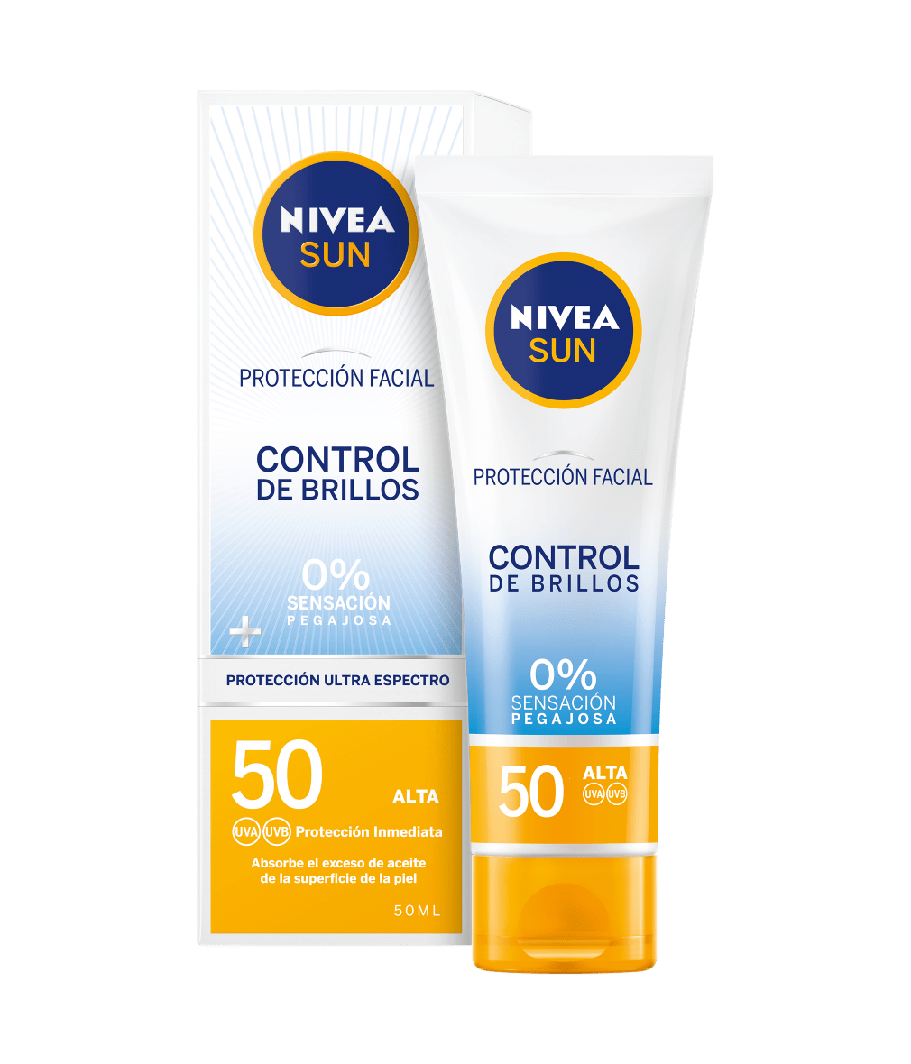 Protector Solar Facial Control de Brillos SPF50+. NIVEA SUN