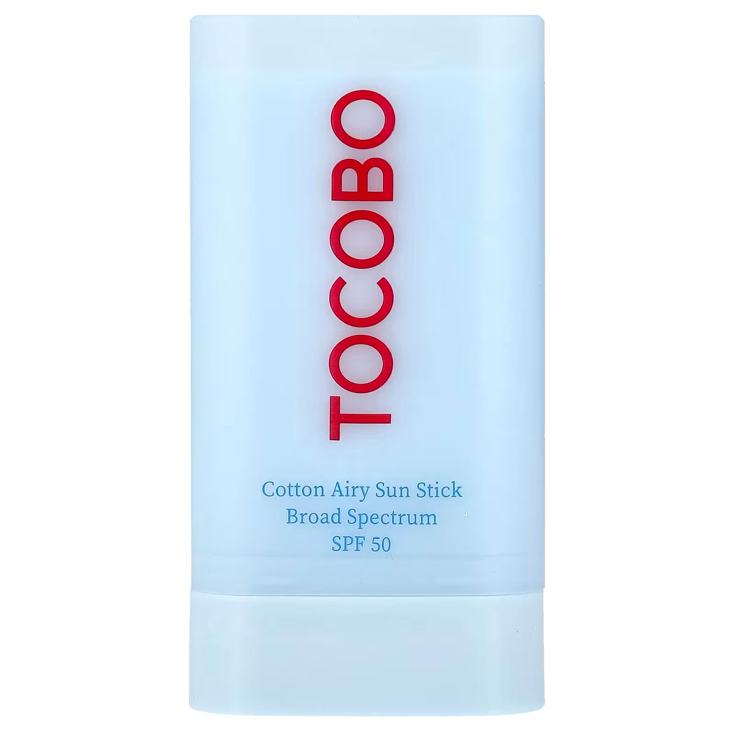 Protector solar facial en barra de amplio espectro. Cotton Airy Sun Stick Broad Spectrum SPF50+ TOCOBO