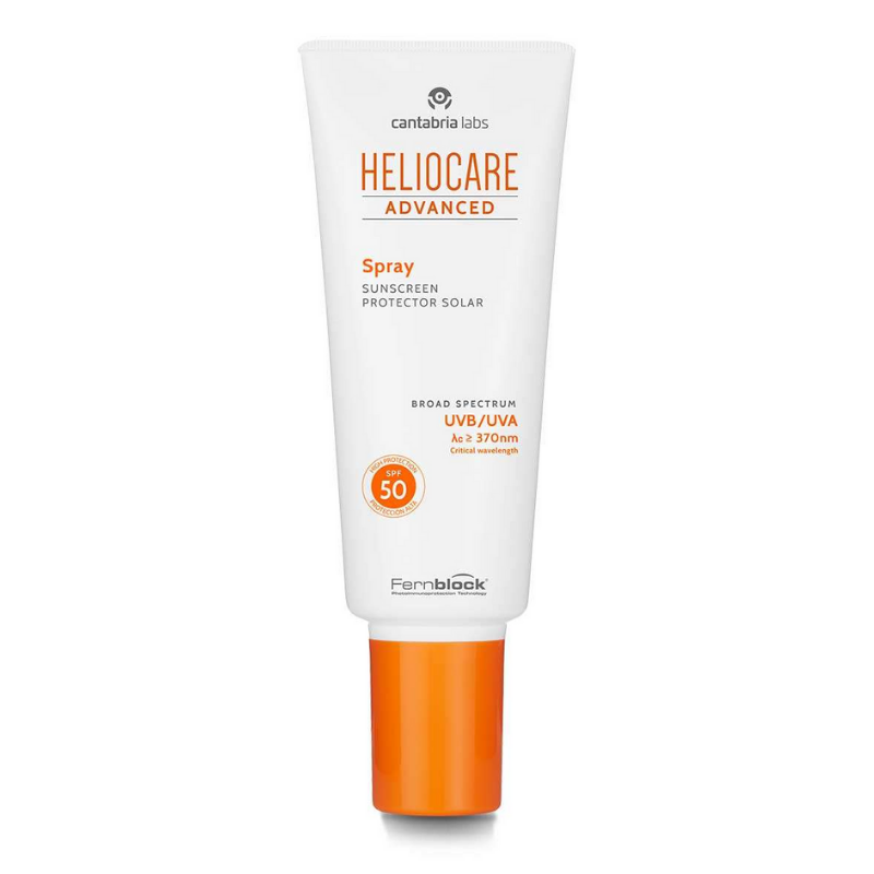 Protector solar corporal en spray SPF50+ alta protección UVA UVB. HELIOCARE