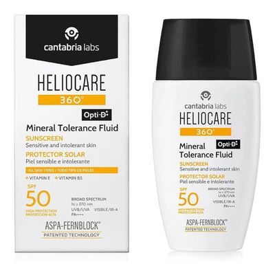 Protector Solar Facial 100% Mineral SPF50+ Mineral Tolerance Fluid. HELIOCARE 360º