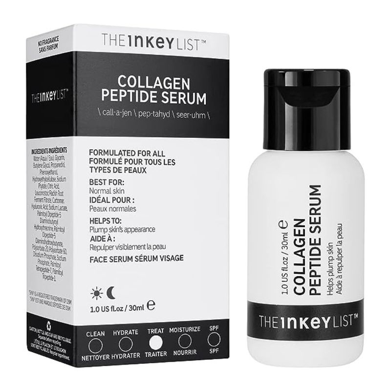 Suero potenciador anti edad de collageno y peptidos. The Inkey List