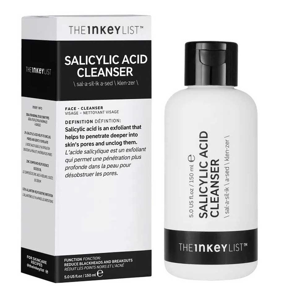 Gel limpiador facial con ácido salicílico, control de grasa. The Inkey List