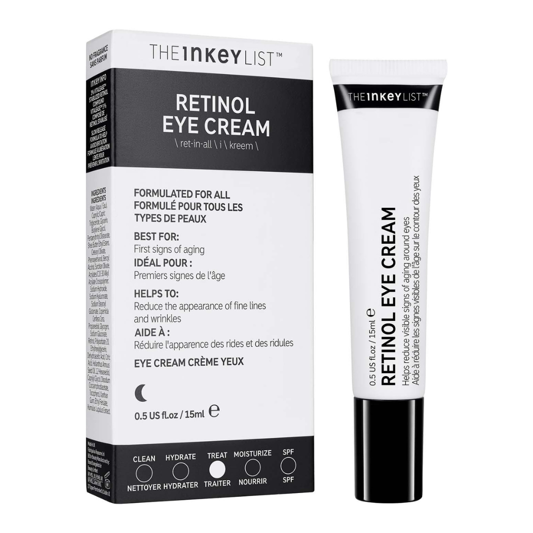 Contorno de ojos con retinol antiarrugas. Retinol Eye Cream. The Inkey List