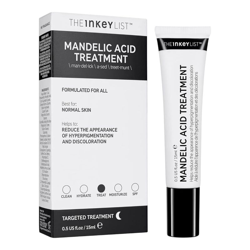 Tratamiento facial 10% de ácido mandélico, exfoliante suave anti-manchas. The Inkey List