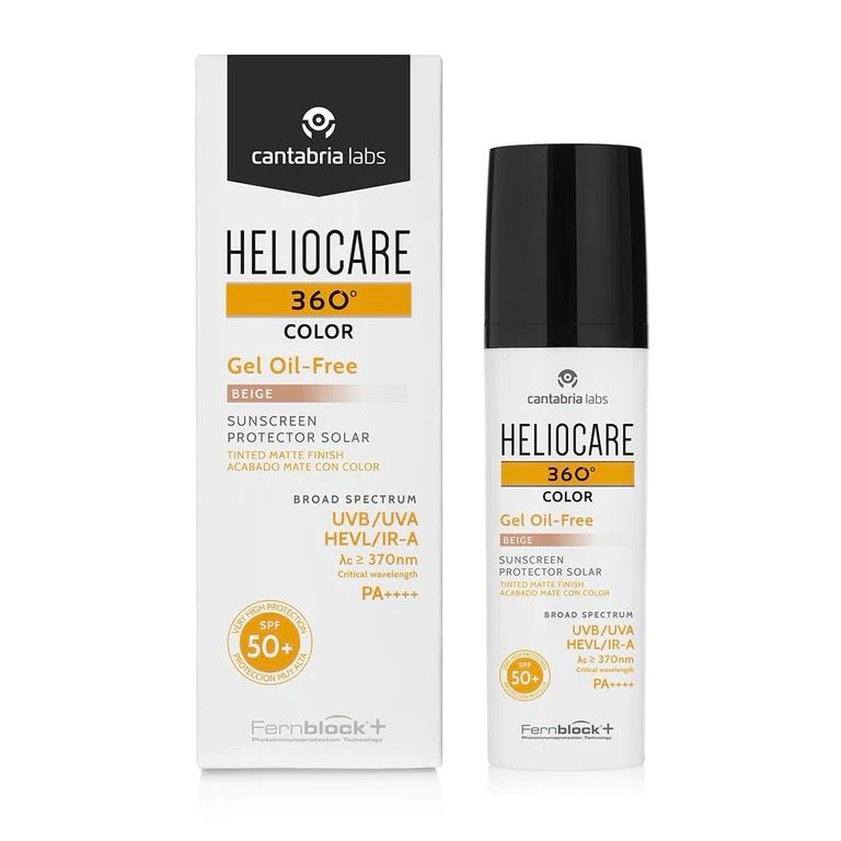 360 Gel Oil Free spf50+ Con color. HELIOCARE, TONO: Tono beige