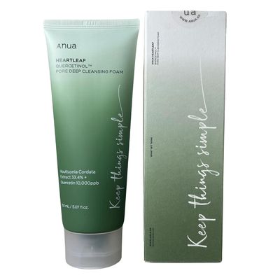 Heartleaf Quercetinol Pore Deep Cleansing Foam Limpiador Facial Espumoso. ANUA