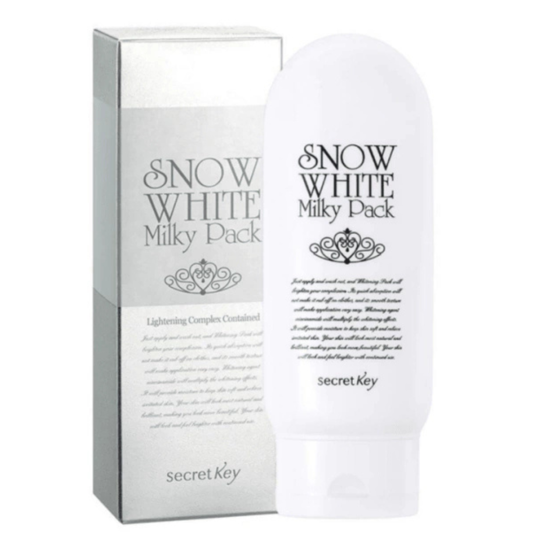 Snow White Milky Pack. Crema blanqueadora Facial y Corporal Con Efecto Aclarador Instantaneo. SECRET KEY