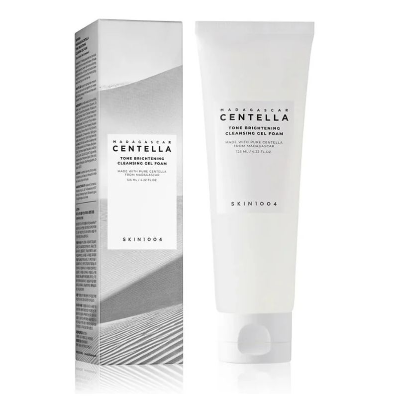 Madagascar Centella Tone Brightening Cleansing Gel Foam. Espuma Limpiadora Unificadora de Tono de Centella. SKIN1004
