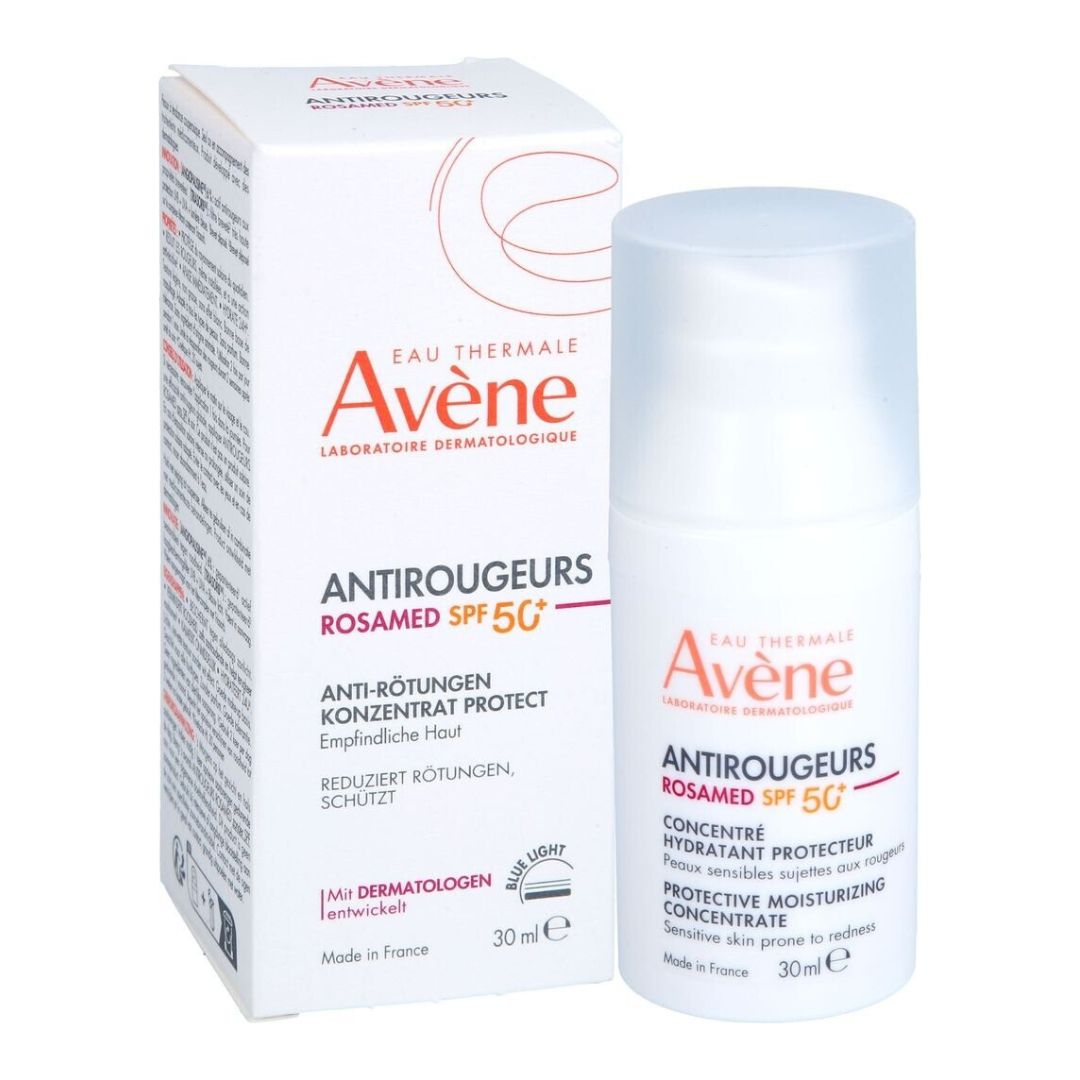 Hidratante Concentrado Para Reducir Rojeces y Rosácea Con SPF 50+. Antirougeurs Rosamed. AVÈNE