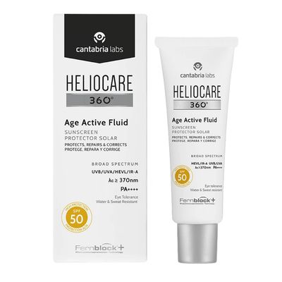 Protector Solar Facial Antiedad Efecto Reafirmante. Age Active Fluid SPF50+. HELIOCARE 360º