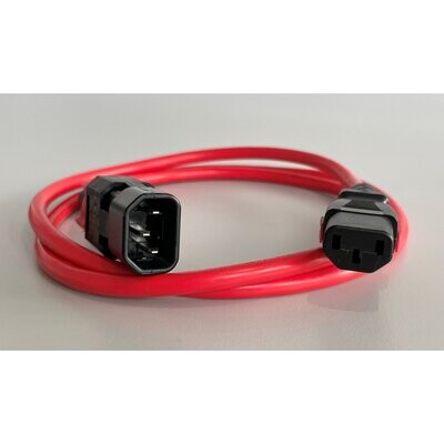 IEC 320 Cable C14 - C13- Red - 1.5m