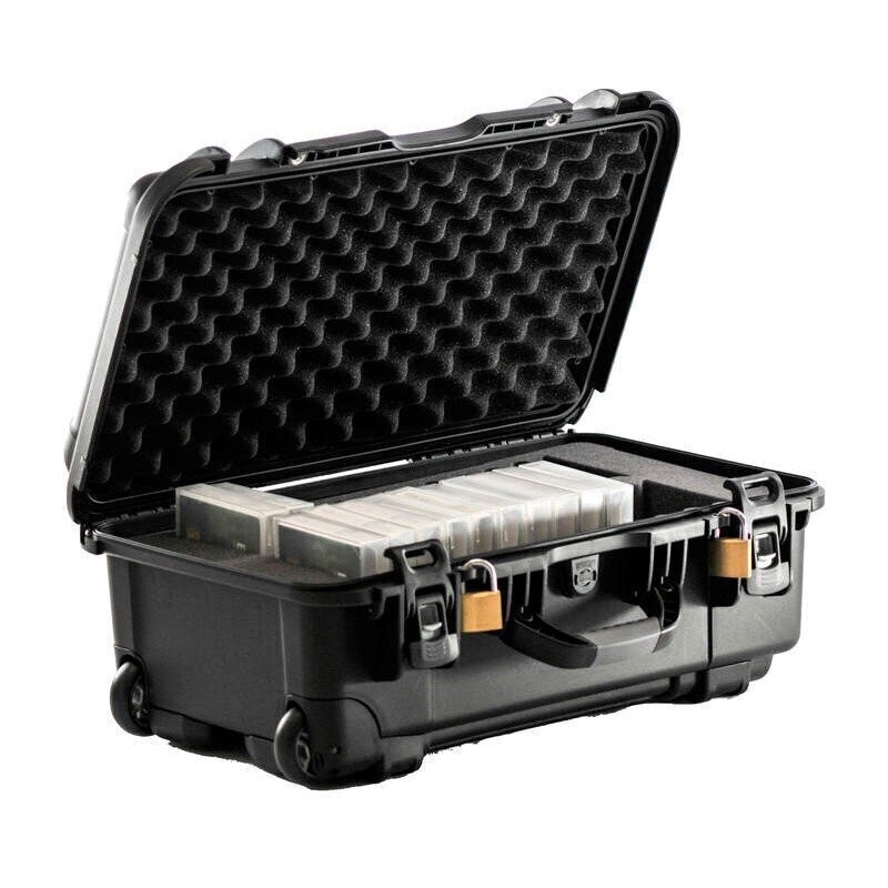 Turtle Case WTR LTO, schwarz, wasserdicht, auf Rädern, 28 Tapes mit Hülle Turtle Case WTR LTO, schwarz, wasserdicht, auf Rädern, 28 Tapes mit Hülle