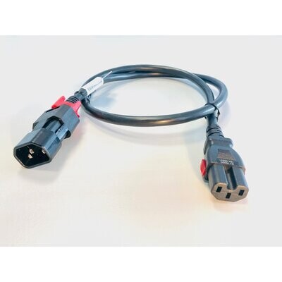 IEC 320 Cable C14 - C15- Black - 1,0 m