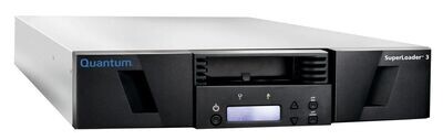 Quantum SuperLoader 3, one LTO-7HH tape drive, Model C, 16 slots, 6Gb/s SAS, rackmount, barcode reader