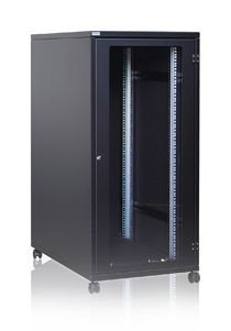 19 Zoll Office Rack Akustik 25 HE aktiv belüftet mit 4 PWM Ventilatoren, 600x1000x1260