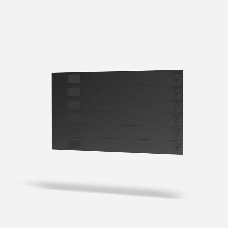 EZIBLANK® 19 EZIBLANK® 19" 6HE Universal Blanking Panel – 19 Zoll Blindplatten (10 Stück) - Befestigung: 1 Drekhnopf