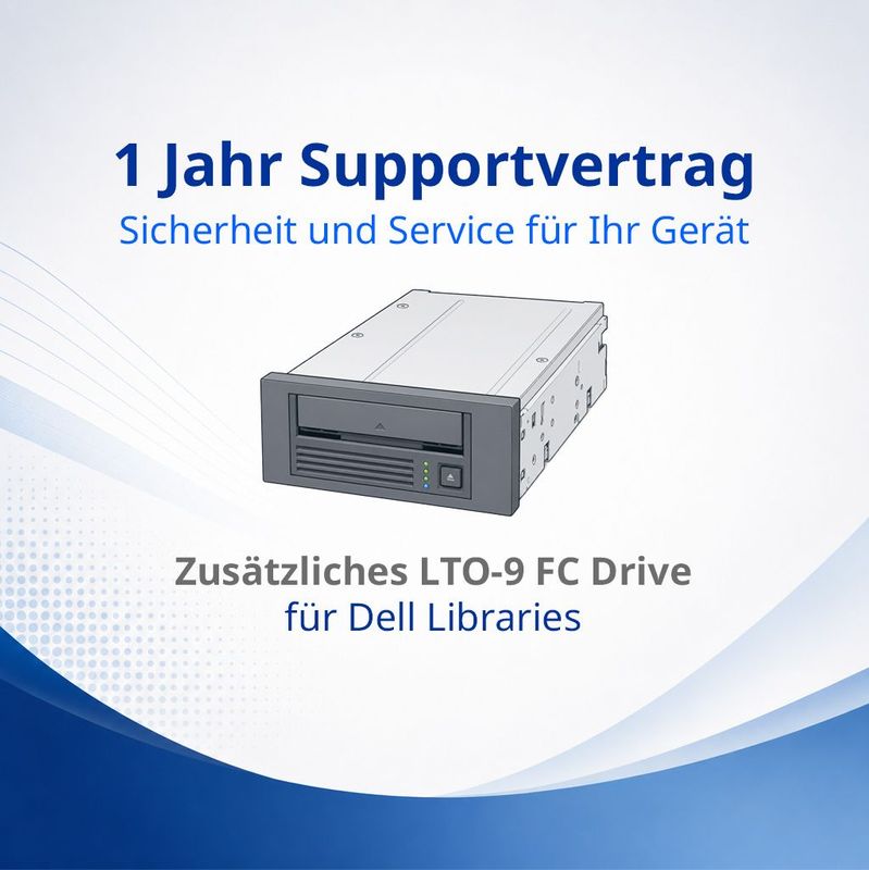 Supportvertrag für zusätzliches LTO 9 FC Laufwerk | Dell