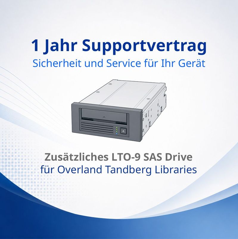 Supportvertrag für zusätzliches LTO 9 SAS Laufwerk | Overland Tandberg