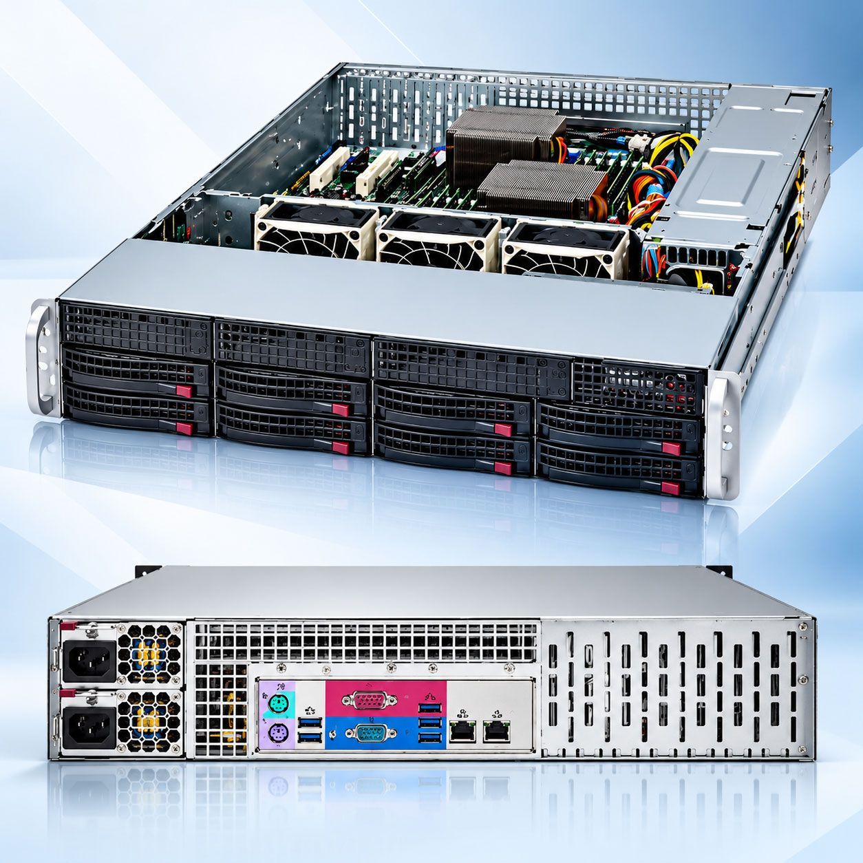Backupserver – 2HE, Intel Xeon, 32 TB RAID-6