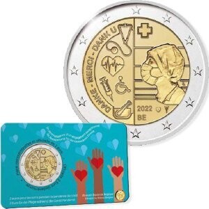 Belgien 2 € 2022 Pflege/Corona - Coincard Var. Frankreich Belgien 2 € 2022 Pflege/Corona - Coincard Var. Frankreich