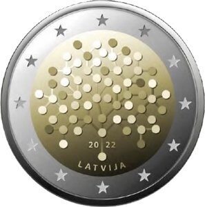 Lettland 2 € 2022 Lettische Bank Lettland 2 € 2022 Lettische Bank
